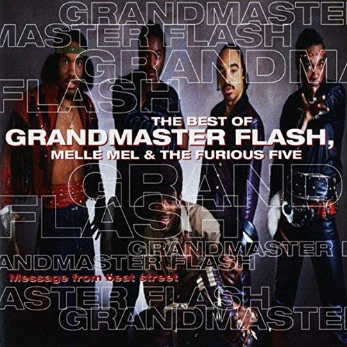 CD cover featuring Grandmaster Flash, Melle Mel, and The Furious Five.