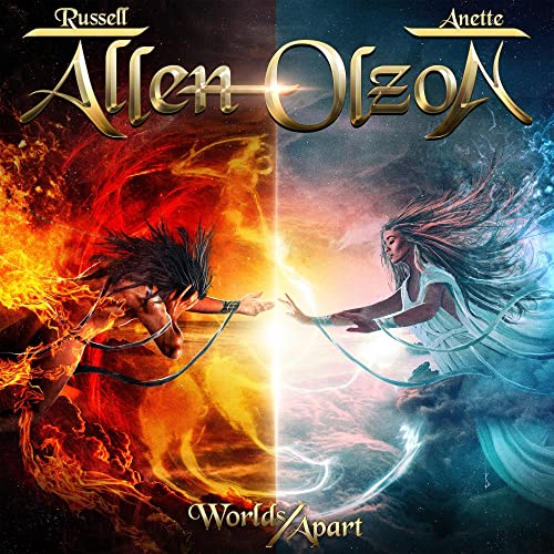CD cover: two figures reaching across a fiery and icy divide.