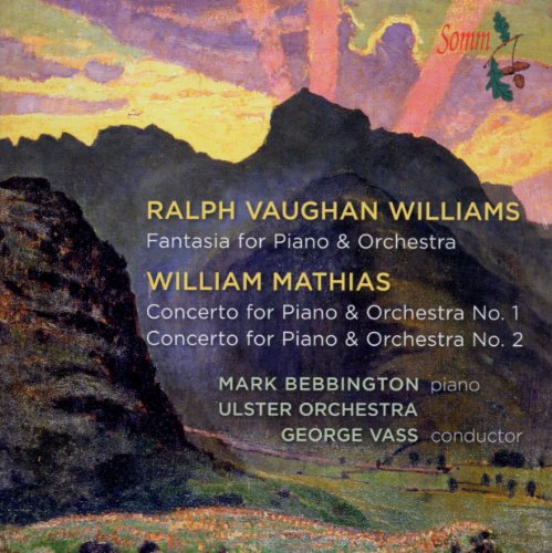 CD cover with landscape painting, composers Vaughan Williams and Mathias listed.