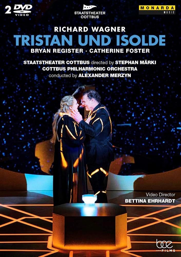 DVD cover for Wagner’s “Tristan Und Isolde” opera, couple embracing.