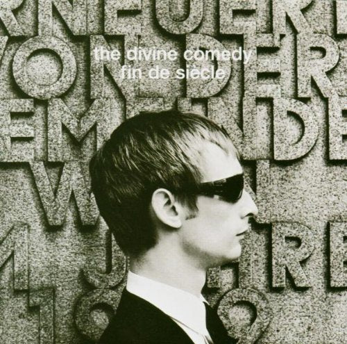Black and white album cover featuring a man in sunglasses.