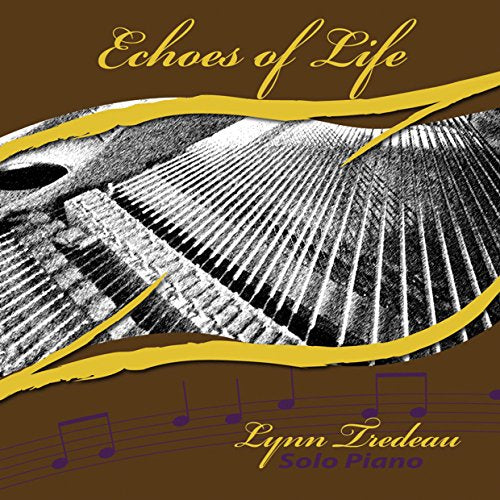 CD cover featuring a stylized piano keyboard, musical notes, and the text Echoes of Life.