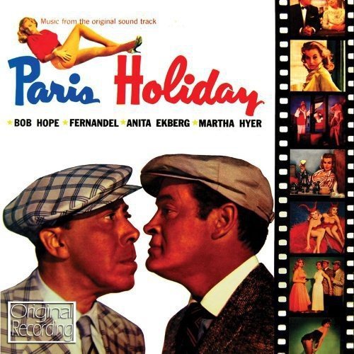 CD cover for “Paris Holiday” soundtrack featuring Bob Hope and film stills.