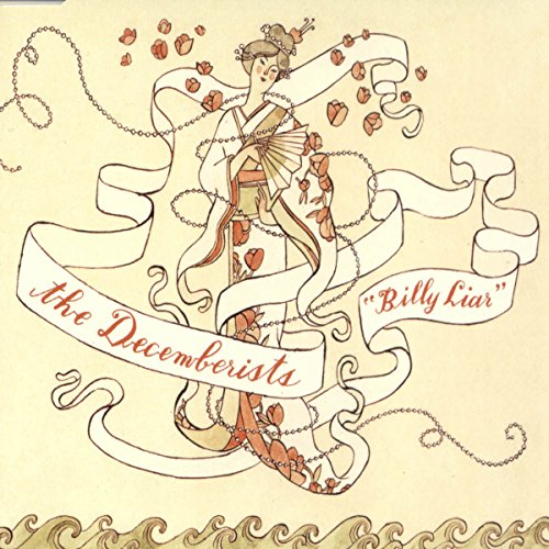 CD cover for The Decemberists’ “Billy Liar” with illustrated floral design.