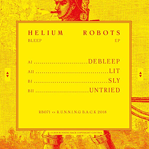 Yellow vinyl EP cover with text listing song titles and artist names.
