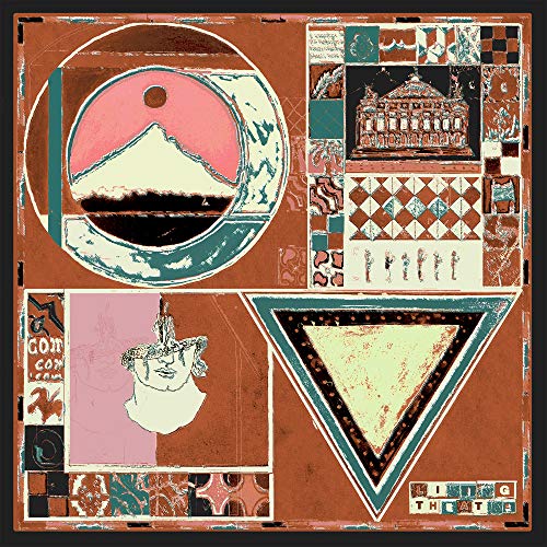 Vinyl album cover: geometric shapes, a bust, and architectural imagery.