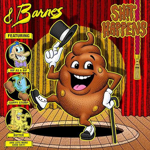 Album cover featuring a cartoon pile of feces in a top hat.