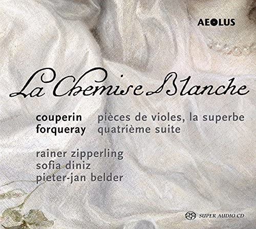 CD cover for “La Chemise Blanche” featuring baroque composers Couperin & Forqueray.