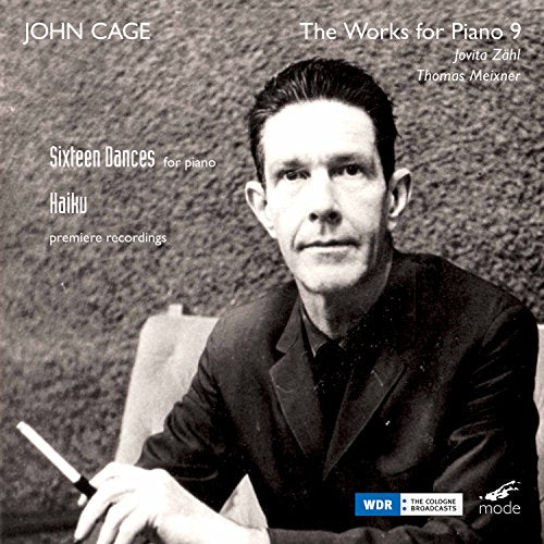CD cover: black and white portrait of composer John Cage.