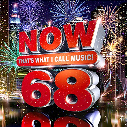 CD cover with red 3D text "NOW 68" and fireworks in the background.