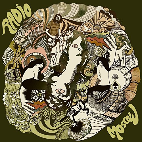 Intricate, psychedelic album cover for Radio Moscow featuring figures and patterns.