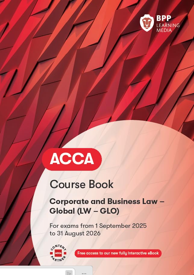 ACCA Corporate and Business Law (Global) : Course Book