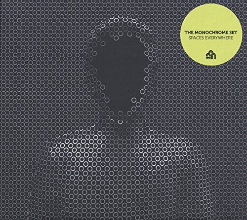 CD cover: monochrome portrait formed from repeating circles, yellow sticker.