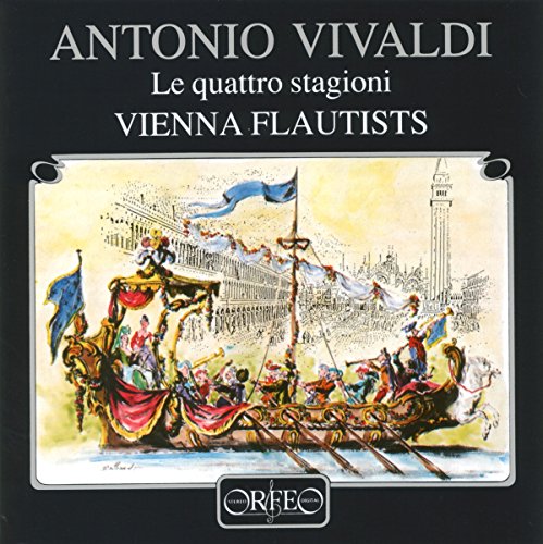 CD cover: Vivaldi's "Four Seasons" by Vienna Flautists, with a gondola scene.
