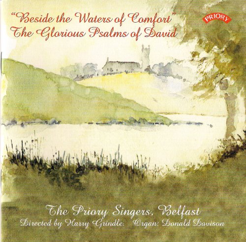 CD cover: watercolor landscape with a church, title “Beside the Waters of Comfort.”