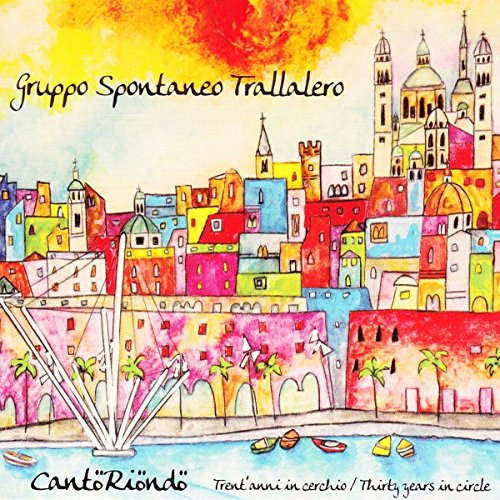 CD cover: colorful, illustrated coastal town with buildings and palm trees.