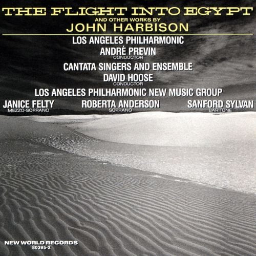 CD cover for "The Flight Into Egypt" by John Harbison, desert scene.