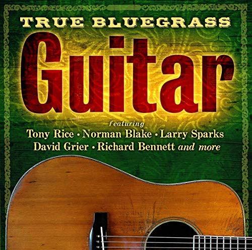 CD cover for “True Bluegrass Guitar” featuring an acoustic guitar.