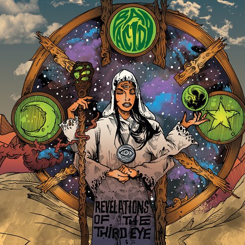 CD cover: illustrated figure with a staff, cosmic background, and text.