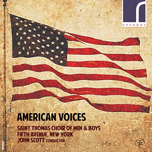 CD cover with a distressed American flag and text: "American Voices".