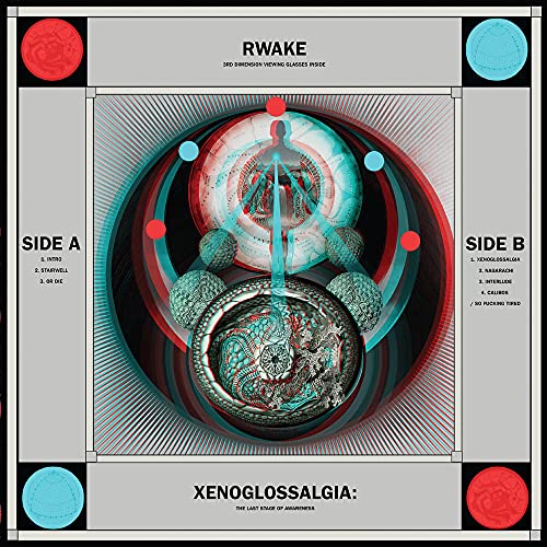 Vinyl record cover for Rwake’s “Xenoglossalgia” with 3D-effect imagery.