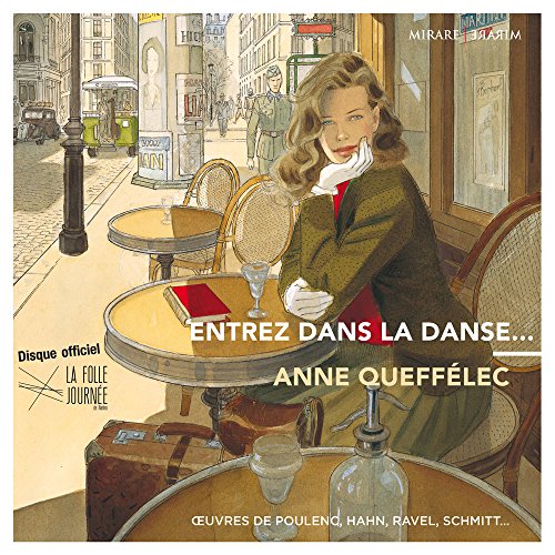 CD cover: woman at a Parisian cafe, titled "Entrez Dans La Danse...