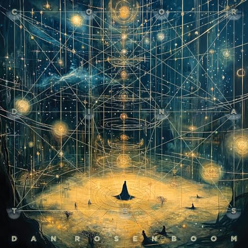 CD cover: abstract, celestial grid with figures in a landscape.