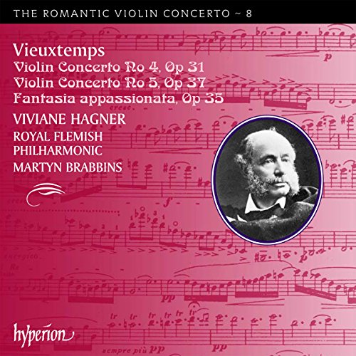 CD cover featuring violinist Viviane Hagner and composer Henri Vieuxtemps portrait.