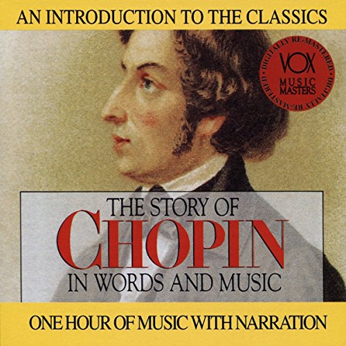 CD cover featuring a portrait of Frédéric Chopin and red title text.