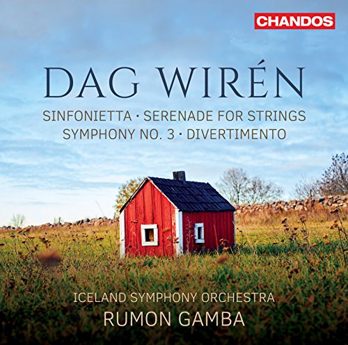 CD cover featuring a red house in a field, text “Dag Wirén”.