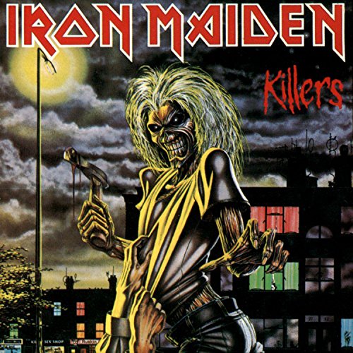 Iron Maiden “Killers” album cover featuring a monstrous, yellow figure.