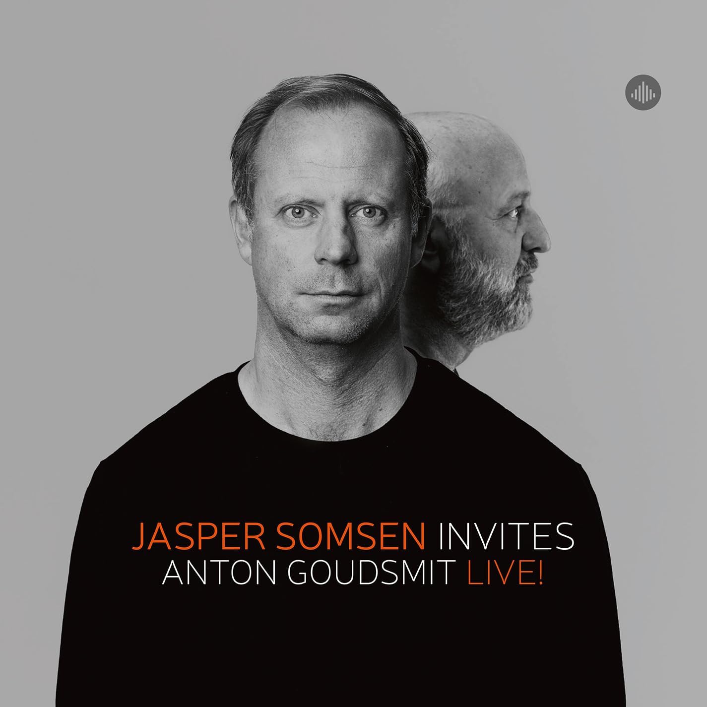 Black and white portrait of two men, album cover for Jasper Somsen.