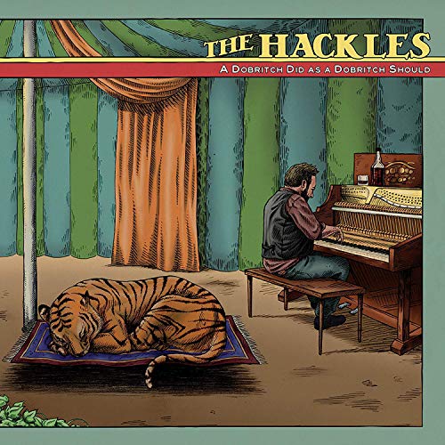 Album cover: man playing piano with a resting tiger nearby.