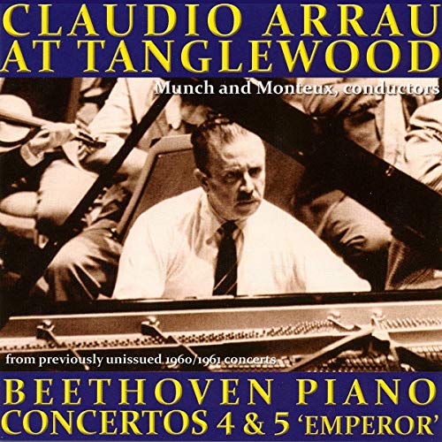 Claudio Arrau at piano, concert recording cover, vintage aesthetic.