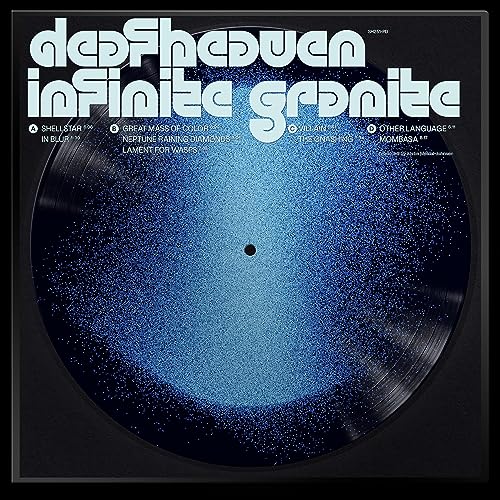 Deafheaven's "Infinite Granite" picture disc vinyl record with blue nebula design.