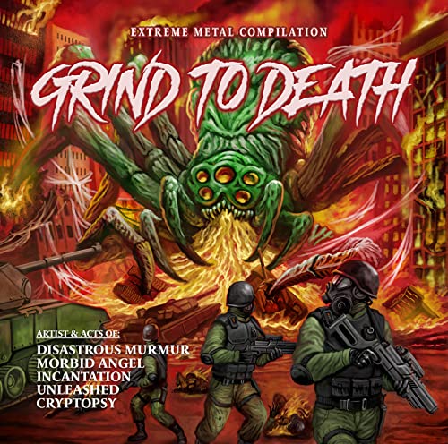 CD cover: giant monster attacking a city, soldiers in foreground.