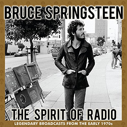Bruce Springsteen album cover, featuring a portrait and city scene.