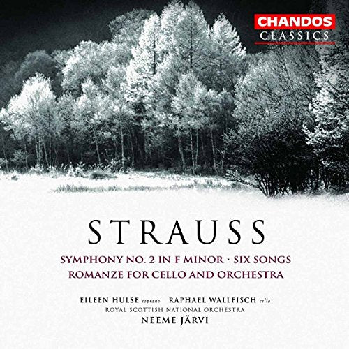 CD cover: snowy trees, text "Strauss" and composer details in white.