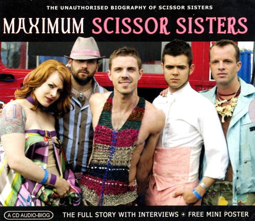CD cover featuring the band Scissor Sisters posing in front of a red vehicle.
