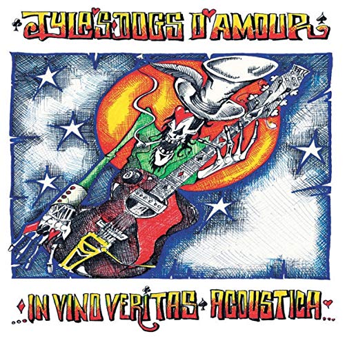 CD cover: skeletal figure playing a red guitar with a trumpet.