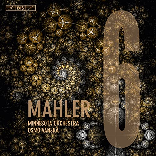 Album cover for Mahler’s Symphony No. 6, ornate gold design, large number six.