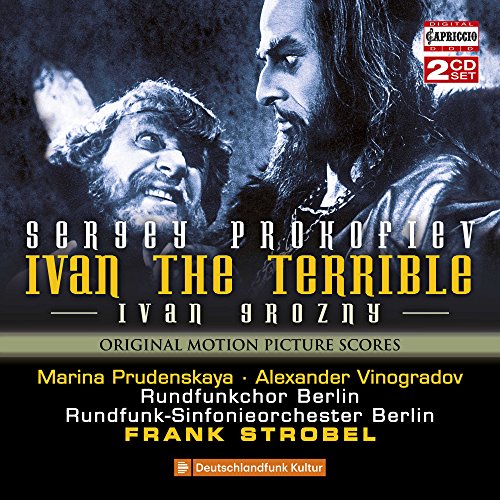CD cover for Sergei Prokofiev’s “Ivan The Terrible” soundtrack, featuring a portrait.