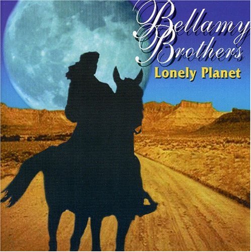 CD cover: Silhouette of a rider with a horse under a full moon.