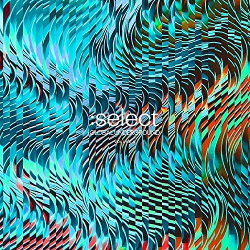 CD cover with abstract blue and green wavy, striped pattern.