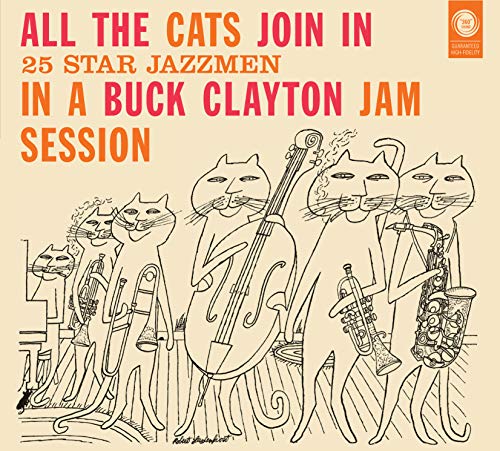 CD cover: cartoon cats playing jazz instruments in a jam session.