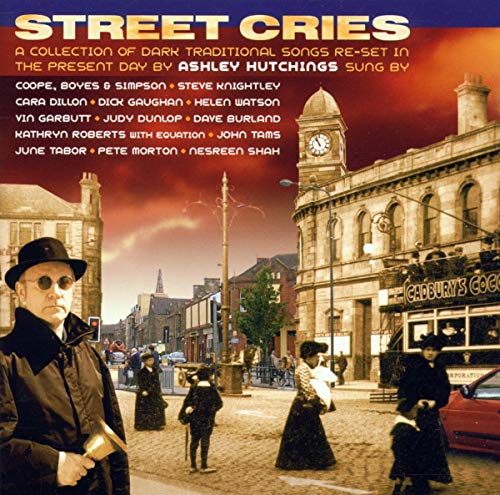 CD cover for “Street Cries” featuring a man in a hat and vintage street scene.