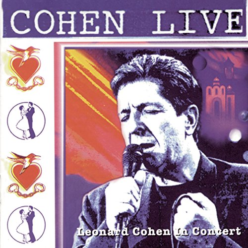 Leonard Cohen live album cover featuring a portrait of the singer.