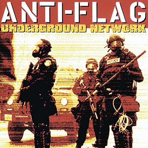 Anti-Flag album cover: riot police figures in a distressed, orange background.