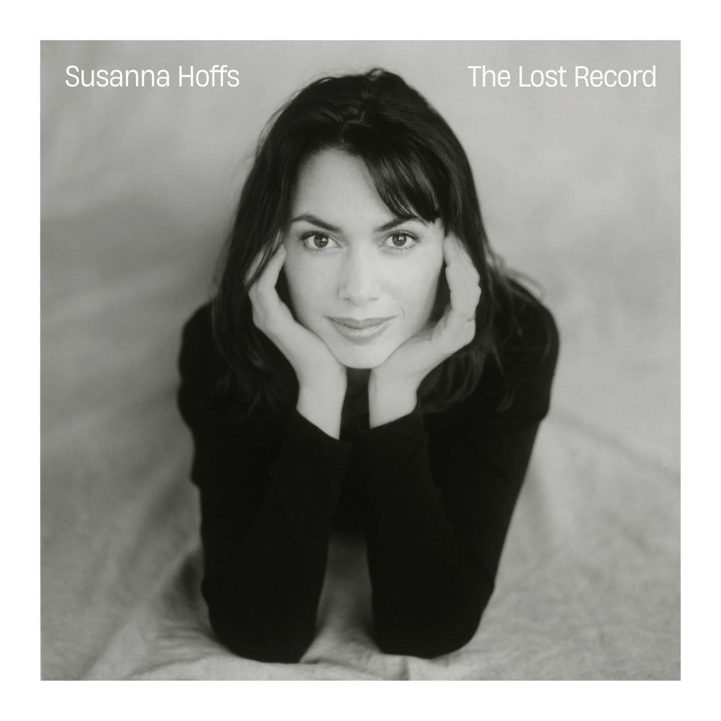 Black and white portrait of Susanna Hoffs, album cover for "The Lost Record.