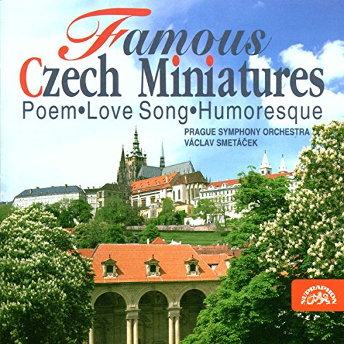 CD cover with Prague castle and blooming trees in the background.